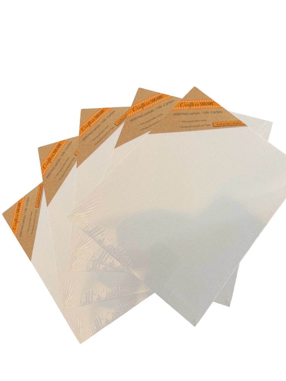 Crafters Square Bundle of 5 8X10” Paintable Canvas